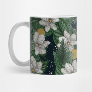 Retro Tropical Lilies Mug